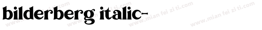 bilderberg italic字体转换